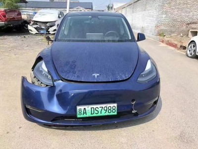 北京事故车21年特斯拉MODEL Y事故车0.00自动档-现停放于北京