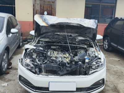 威海市事故车21年大众宝来事故车1.5自动档-现停放于山东威海市